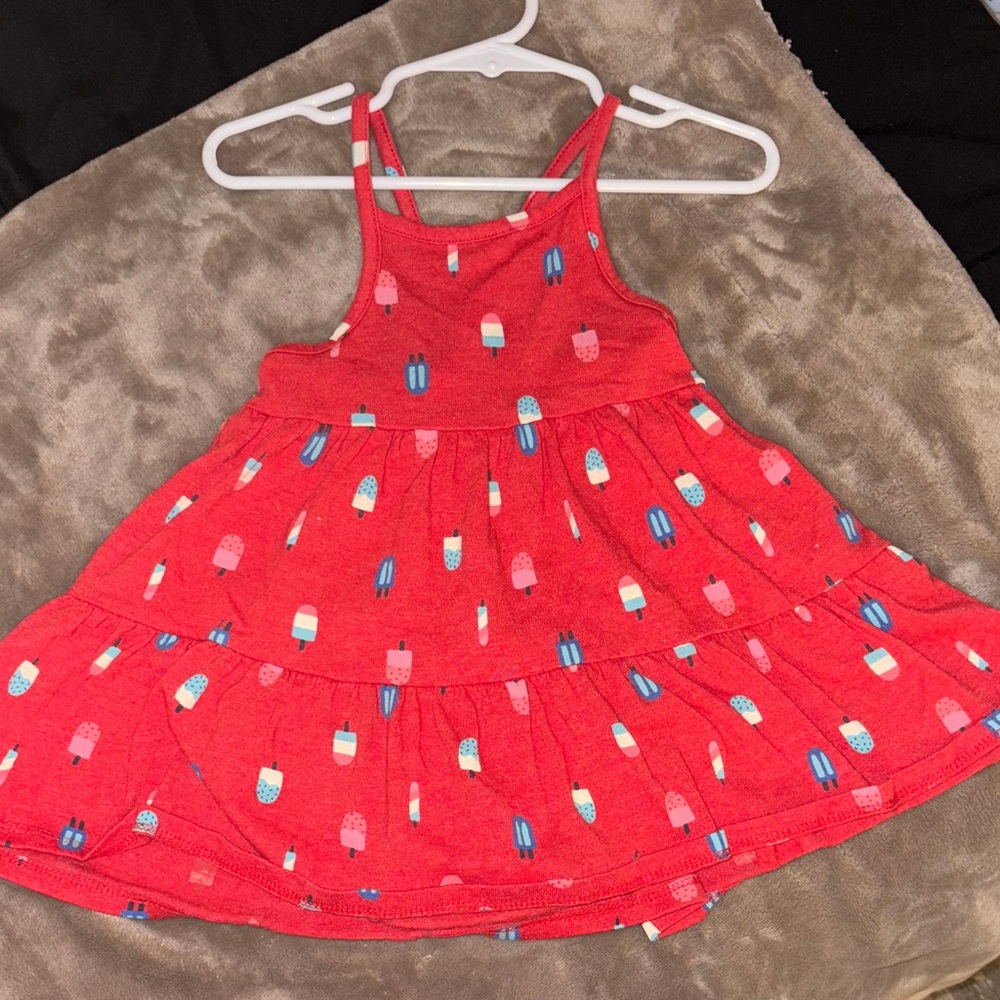 Cat & Jack Red Popsicle Tiered Sundress
